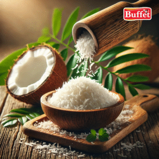 4- Buffet Grated Coconut - 100% Natural, No Preservatives