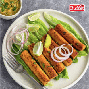 4- Buffet Spicy Chicken Seekh Kebab Premium - Juicy, Flavorful & Ready to Cook (500g)